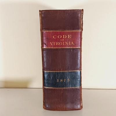 LOT 57L: Code of Virginia 1873, Narratives of Early Virginia 1907, Signed 1981 Lanciano's Our Most Skillful Architect & More