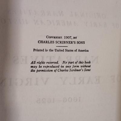 LOT 57L: Code of Virginia 1873, Narratives of Early Virginia 1907, Signed 1981 Lanciano's Our Most Skillful Architect & More