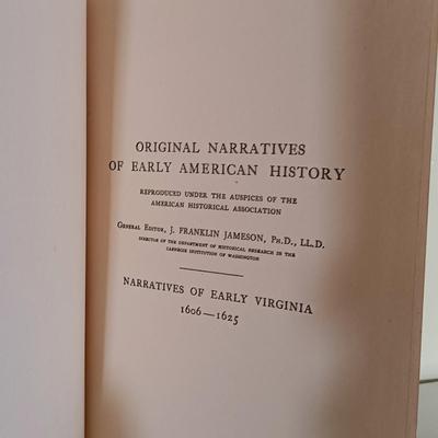 LOT 57L: Code of Virginia 1873, Narratives of Early Virginia 1907, Signed 1981 Lanciano's Our Most Skillful Architect & More