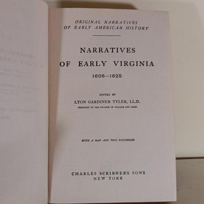 LOT 57L: Code of Virginia 1873, Narratives of Early Virginia 1907, Signed 1981 Lanciano's Our Most Skillful Architect & More