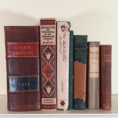 LOT 57L: Code of Virginia 1873, Narratives of Early Virginia 1907, Signed 1981 Lanciano's Our Most Skillful Architect & More