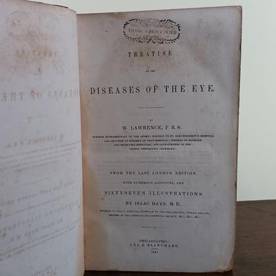 LOT 59L: Wood's Practice of Medicine 1855, Lawrence' Diseases of the Eye 1813 & Dunglison's New Remedies 1851