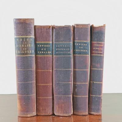 LOT 60L: Dewees': On Females 1833, System of Midwifery 1826, On Children 1836 & More