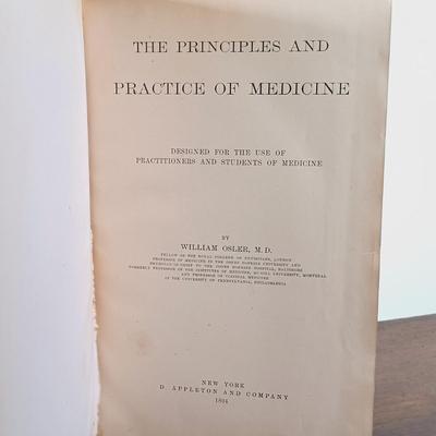 LOT 61L: Armstrong's On Typhus Fever 1822 & Osler's Practice of Medicine 1894