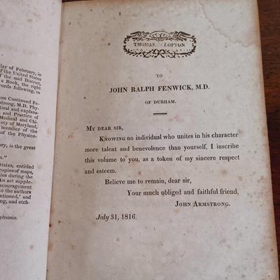 LOT 61L: Armstrong's On Typhus Fever 1822 & Osler's Practice of Medicine 1894