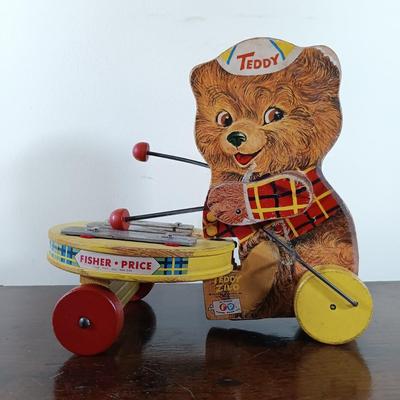 LOT 63L: Rare Pre-Braille- The Blind Child's Primer 1847 with Fisher-Price Teddy Zilo, Uncle Sam's 3-Coin Register & More