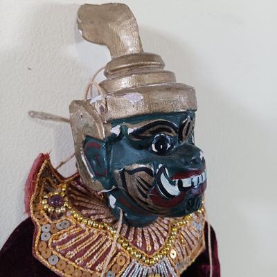 LOT 67L: Vintage Burmese and Thai Wood Puppets