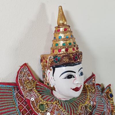 LOT 67L: Vintage Burmese and Thai Wood Puppets