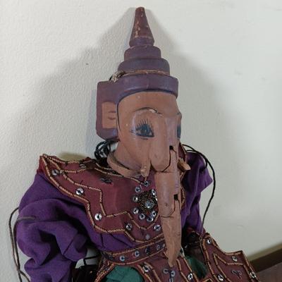 LOT 67L: Vintage Burmese and Thai Wood Puppets