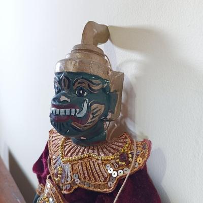 LOT 67L: Vintage Burmese and Thai Wood Puppets