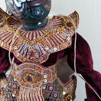 LOT 67L: Vintage Burmese and Thai Wood Puppets