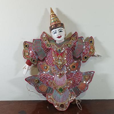 LOT 67L: Vintage Burmese and Thai Wood Puppets