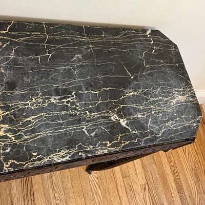 LOT 69D: Vintage Marble Top Accent Table