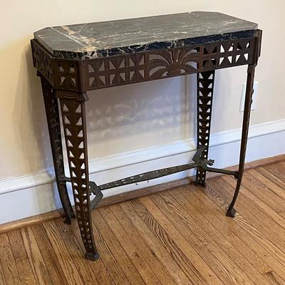 LOT 69D: Vintage Marble Top Accent Table