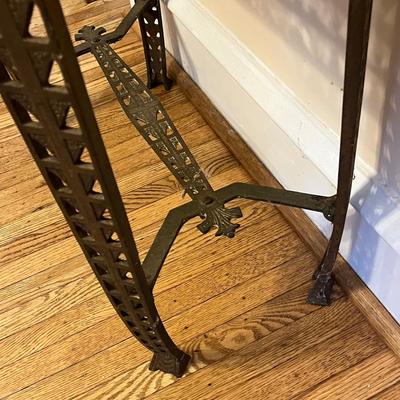 LOT 69D: Vintage Marble Top Accent Table