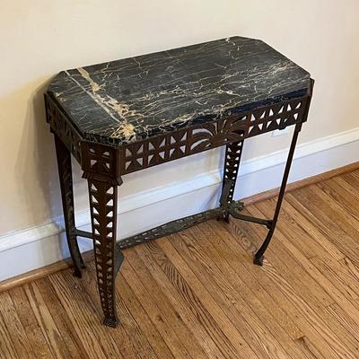 LOT 69D: Vintage Marble Top Accent Table