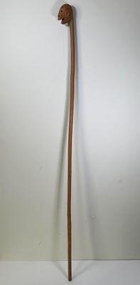 LOT 110L: Vintage Hand Carved Folk Art Walking Stick/Cane