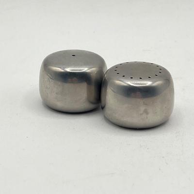 LOT 129K: Vintage Georg Jensen Stainless Steel Salt and Pepper Shakers