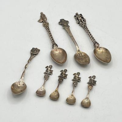 LOT 131K: Vintage Souvenir Sliver Spoons - Some Marked Sterling