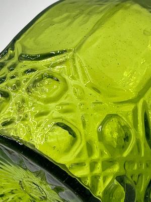 LOT 135K: Vintage Green Art Glass Genie Bottle Decanter