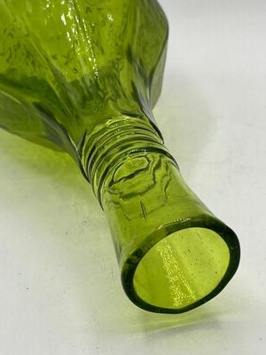 LOT 135K: Vintage Green Art Glass Genie Bottle Decanter
