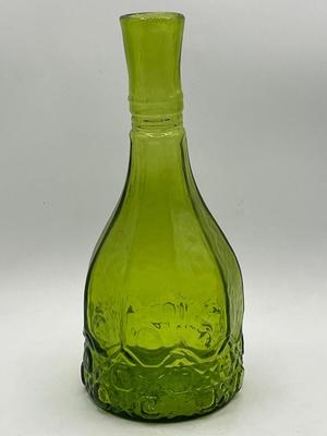 LOT 135K: Vintage Green Art Glass Genie Bottle Decanter