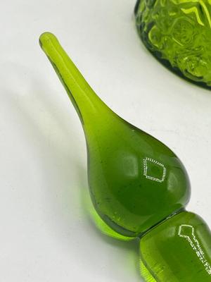 LOT 135K: Vintage Green Art Glass Genie Bottle Decanter