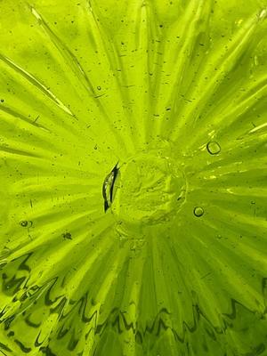 LOT 135K: Vintage Green Art Glass Genie Bottle Decanter