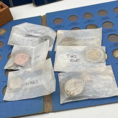 LOT 138K: U.S. and International Coin Collection - Silver Roosevelt Dimes and More