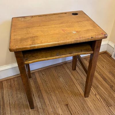 LOT 146D: Vintage / Antique Wooden School Desk