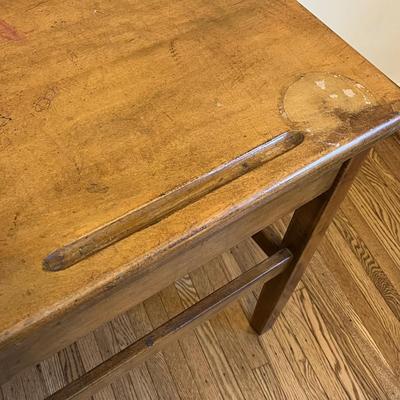 LOT 146D: Vintage / Antique Wooden School Desk