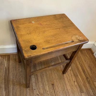 LOT 146D: Vintage / Antique Wooden School Desk