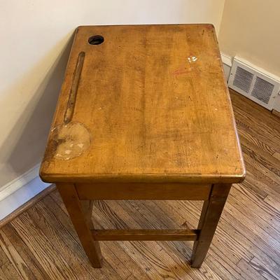 LOT 146D: Vintage / Antique Wooden School Desk