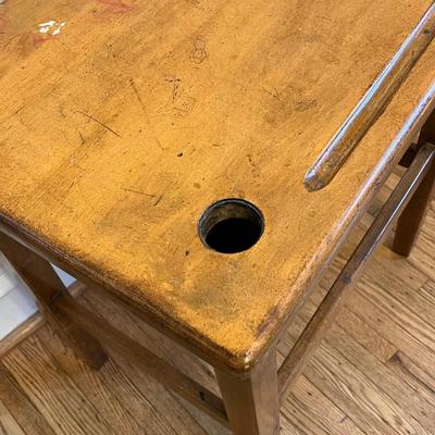 LOT 146D: Vintage / Antique Wooden School Desk
