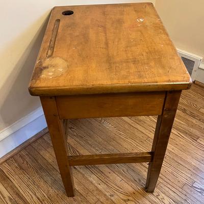 LOT 146D: Vintage / Antique Wooden School Desk