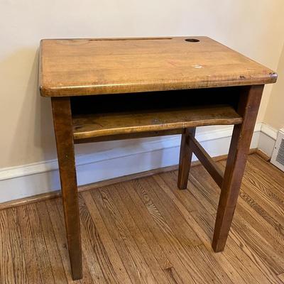 LOT 146D: Vintage / Antique Wooden School Desk