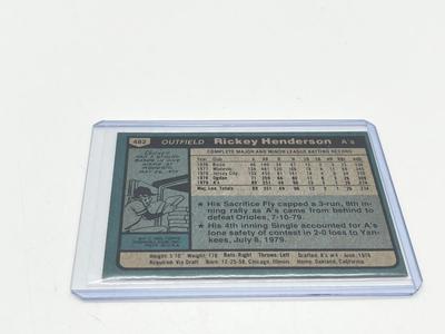LOT 181J: Rickey Henderson Rookie Card - Topps 1980