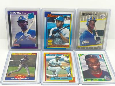 LOT 183J: MLB Baseball Star Rookie Cards - Ken Griffey, Jr., Frank Thomas, Gary Sheffield