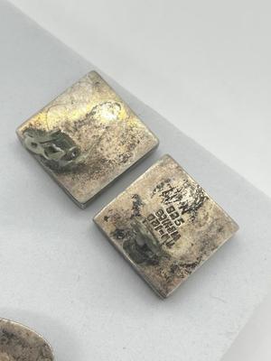 LOT 190J: Sterling Silver Clip On Earrings - 53.9 GTW Two pair marked Taxo Mexico