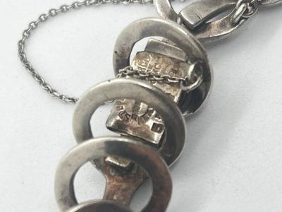 LOT 192J: Beautiful Vintage Taxco Mexico Modernist Sterling Silver Bracelet - 9" - 55.9 Grams