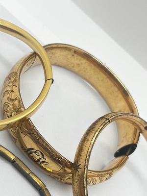 LOT 195J: Vintage Gold Filled Jewelry: Elgin 10k Watch and More