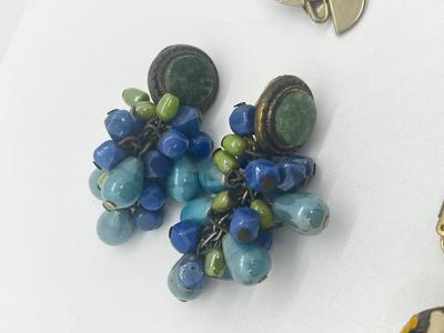 LOT 196J: Collection of Unique Vintage Clip On Earrings