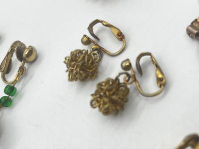 LOT 196J: Collection of Unique Vintage Clip On Earrings