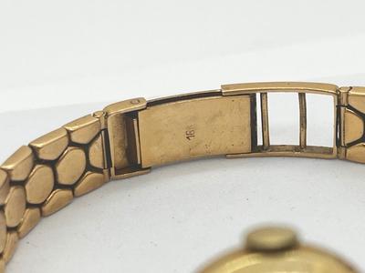 LOT 198J: Vintage Temple Ladies Watch - Case Marked 14K and Band Marked 18K - 33.67 GTW