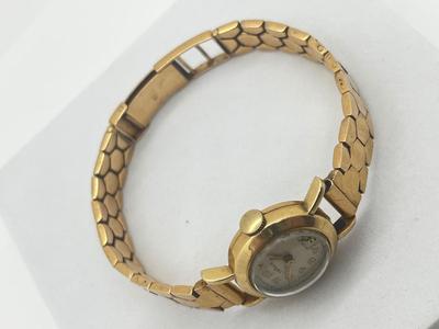 LOT 198J: Vintage Temple Ladies Watch - Case Marked 14K and Band Marked 18K - 33.67 GTW