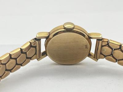 LOT 198J: Vintage Temple Ladies Watch - Case Marked 14K and Band Marked 18K - 33.67 GTW