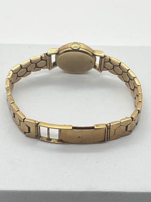 LOT 198J: Vintage Temple Ladies Watch - Case Marked 14K and Band Marked 18K - 33.67 GTW