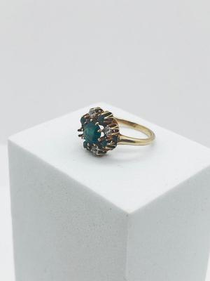 LOT 205J: 14K Gold, Emerald and Diamond Ring - Size 6 - 4.2 GTW