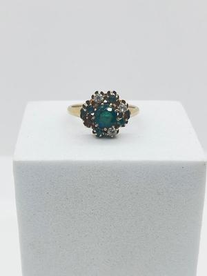 LOT 205J: 14K Gold, Emerald and Diamond Ring - Size 6 - 4.2 GTW