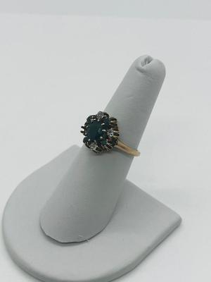 LOT 205J: 14K Gold, Emerald and Diamond Ring - Size 6 - 4.2 GTW